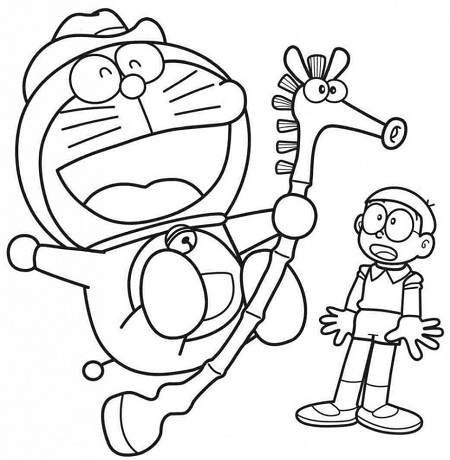 Tô màu nhân vật Doremon và Nobita