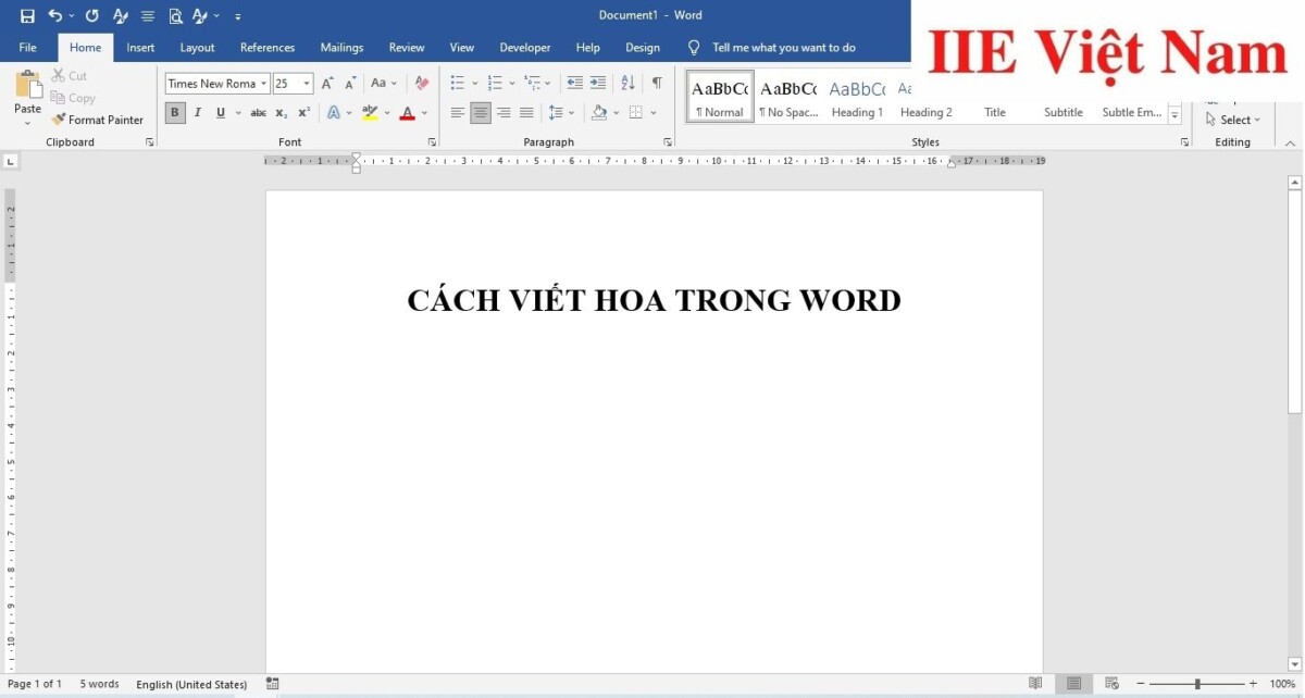 Cách Viết Hoa Trong Word Với Nhiều Kiểu Khác Nhau