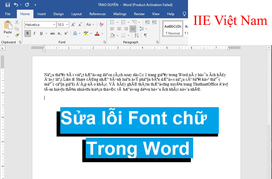 Đừng lo lắng nữa về lỗi font chữ trong Word! Với các cập nhật mới nhất của năm 2024, việc sửa lỗi font chữ đã trở nên dễ dàng hơn bao giờ hết. Hãy xem hình ảnh liên quan để tìm hiểu cách sửa lỗi font chữ dễ dàng trong Word nhé!