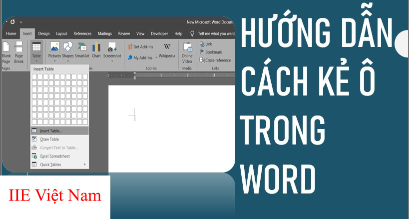 cách kẻ ô trong word