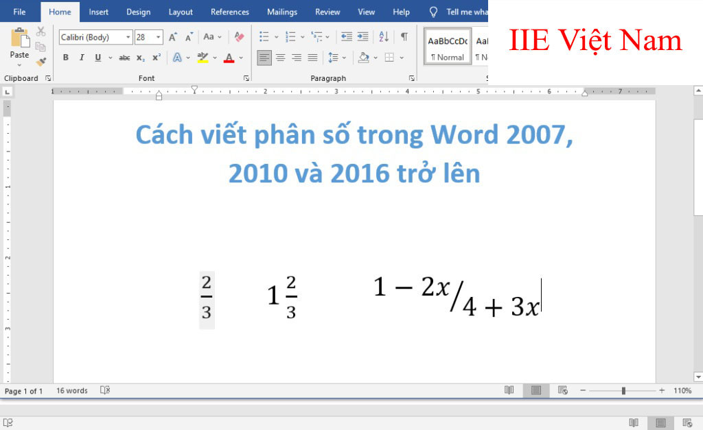 Cách viết phân số trong Word siêu dễ có thể bạn chưa biết