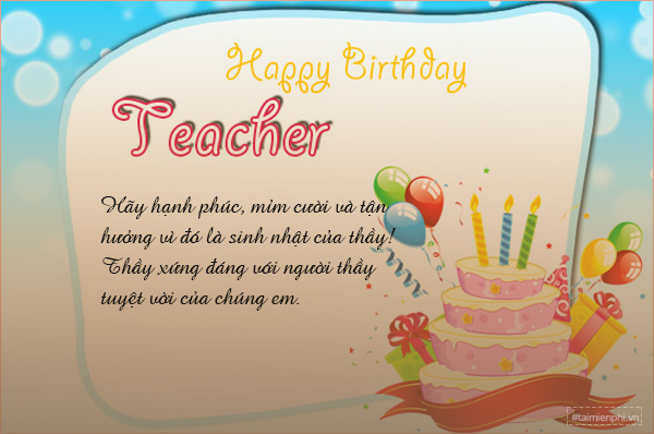 Lời chúc mừng sinh nhật thầy cô giáo hay và ý nghĩa